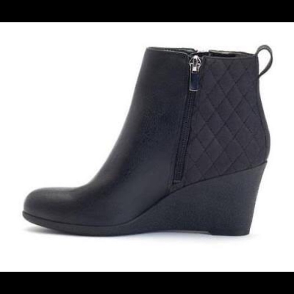 Chaps Quilted Wedge Bootie